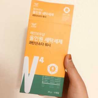 레인보우샵 올인원세탁세제,베이킹소다 스틱포6개입+세탁조클리너 — 5점을 준 리뷰어가 2018년 4월 올린 사용 사진