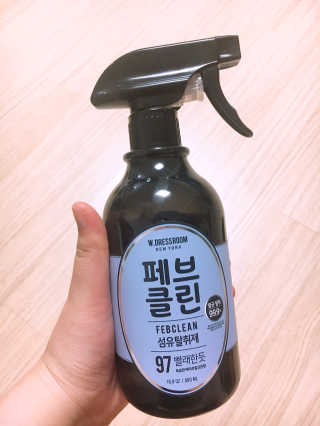 더블유드레스룸 페브클린 500ml — 5점을 준 리뷰어가 2018년 9월 올린 사용 사진