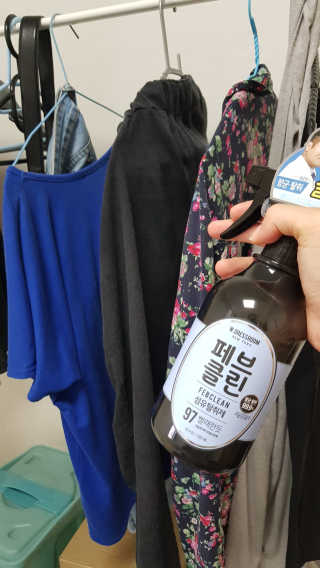 더블유드레스룸 페브클린 500ml — 5점을 준 리뷰어가 2018년 8월 올린 사용 사진