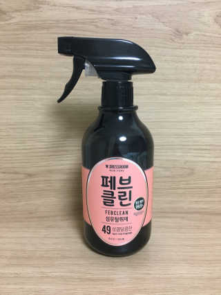 더블유드레스룸 페브클린 500ml — 5점을 준 리뷰어가 2018년 8월 올린 사용 사진