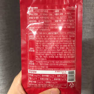 프롬바이오 오직 석류만 [그대로100 석류즙] 하루 1포로 건강하게 — 5점을 준 리뷰어가 2019년 10월 올린 사용 사진
