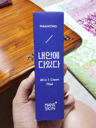 맨즈스킨 파란통 내안에다있다 — 4점을 준 리뷰어가 2017년 11월 올린 사용 사진