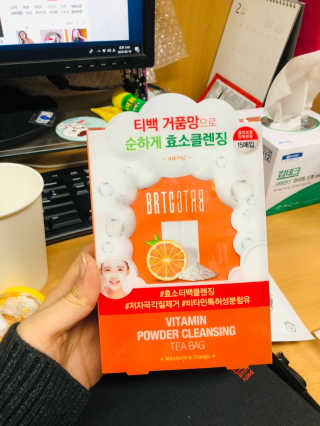 비알티씨 V10 파우더 클렌징 티백 2종 — 4점을 준 리뷰어가 2019년 3월 올린 사용 사진