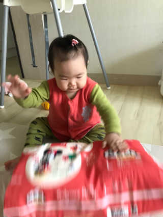 보솜이 베이비케어 팬티형 기저귀 — 5점을 준 리뷰어가 2019년 3월 올린 사용 사진