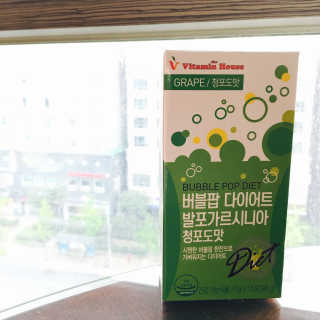 비타민하우스 버블팝 다이어트 발포가르시니아 청포도/복숭아 — 3.33점을 준 리뷰어가 2017년 5월 올린 사용 사진