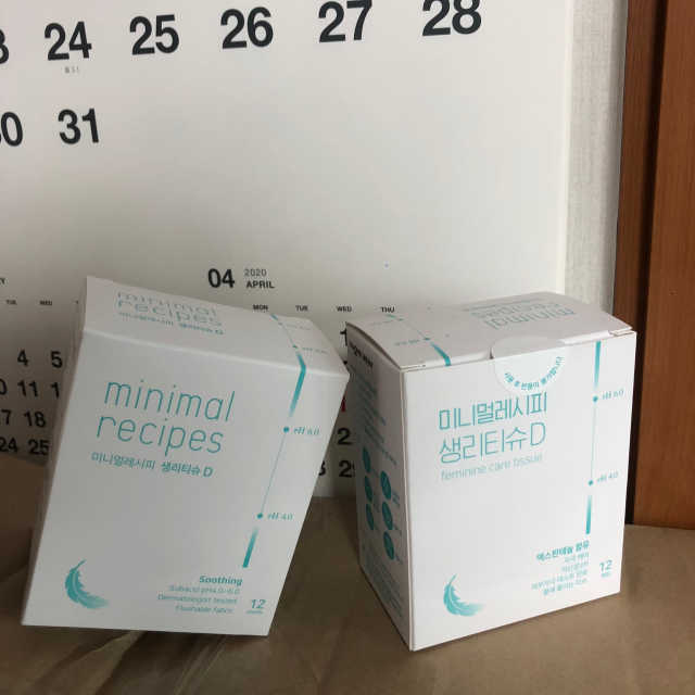 [미니멀레시피] 생리티슈 D 12매 2EA 리뷰 사진