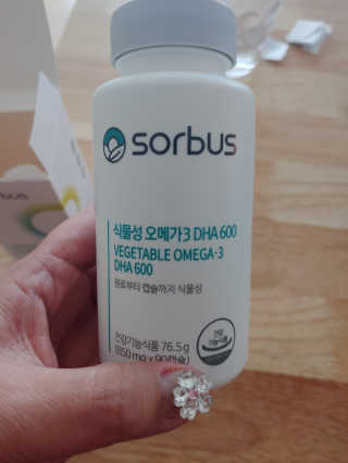 소버스 식물성 오메가3 DHA 600 — 5점을 준 리뷰어가 2020년 3월 올린 사용 사진