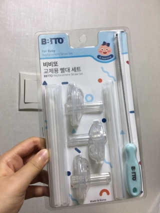 비비또 타사호환 교체용 빨대세트+빨대세척솔 — 5점을 준 리뷰어가 2019년 6월 올린 사용 사진