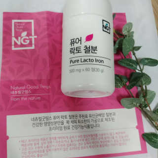 네츄럴굿띵스 퓨어 락토 철분 60일분 — 4.67점을 준 리뷰어가 2017년 10월 올린 사용 사진