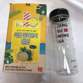 장수농가 리얼깔라만시 원샷 50ml 10팩+보틀 — 5점을 준 리뷰어가 2019년 5월 올린 사용 사진
