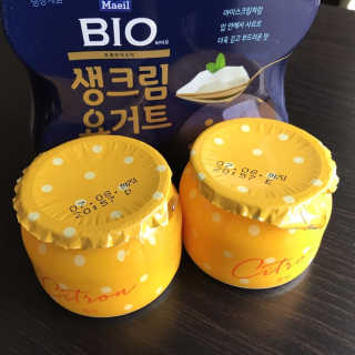 [매일 바이오] 생크림요거트 플레인 12개 + 유자 12개 — 4.5점을 준 리뷰어가 2019년 6월 올린 사용 사진