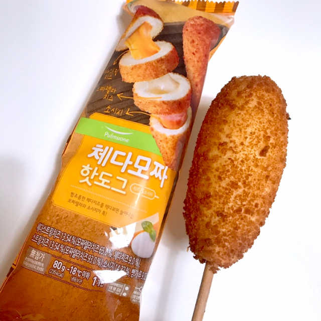 풀무원 체다모짜핫도그, 탱글뽀득 핫도그 리뷰 사진
