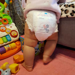 보솜이 베이비케어 팬티형 기저귀 — 4점을 준 리뷰어가 2019년 2월 올린 사용 사진