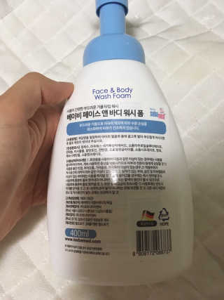 세바메드 베이비 페이스 앤 바디워시 폼 [올인원] — 5점을 준 리뷰어가 2019년 9월 올린 사용 사진