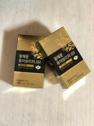 넥스트비티 왕혜문 퓨어 보이차 100 골드라벨 — 3.67점을 준 리뷰어가 2017년 12월 올린 사용 사진