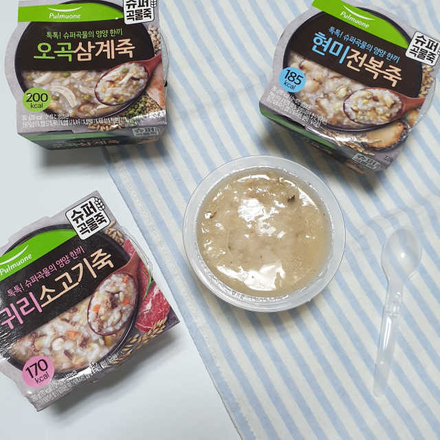 슈퍼곡물죽 귀리소고기죽, 현미전복죽, 오곡삼계죽 리뷰 사진