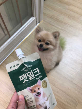 [빙그레] 에버그로 생유산균 1봉（10포입）+펫밀크2팩 — 5점을 준 리뷰어가 2019년 5월 올린 사용 사진