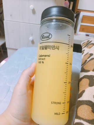 장수농가 리얼깔라만시 — 5점을 준 리뷰어가 2018년 6월 올린 사용 사진
