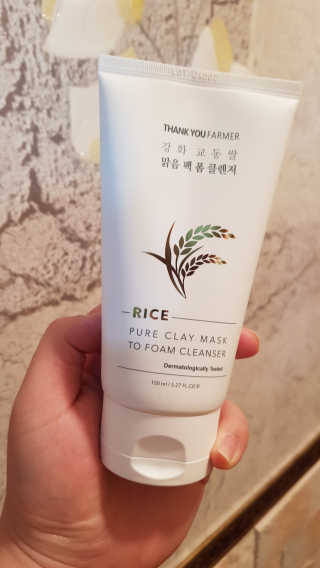땡큐파머 강화 교동쌀 맑음 팩 폼 클렌저 — 5점을 준 리뷰어가 2020년 3월 올린 사용 사진