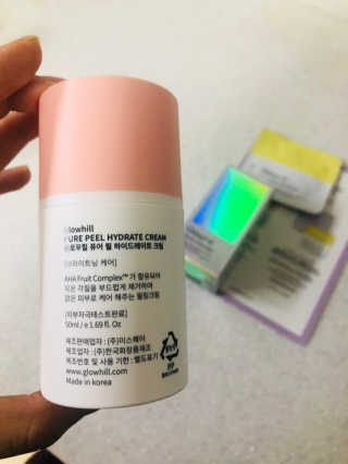 글로우힐 퓨어 필 하이드레이트 크림 — 4.83점을 준 리뷰어가 2018년 10월 올린 사용 사진