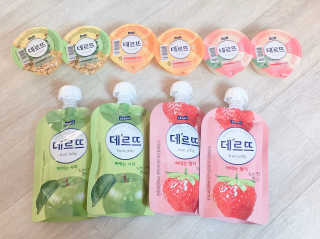 데르뜨 떠먹는 과일 3종, 짜먹는 과일 2종 총 10개 체험 — 5점을 준 리뷰어가 2020년 3월 올린 사용 사진
