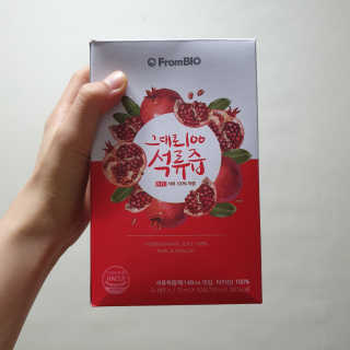 프롬바이오 오직 석류만 [그대로100 석류즙] 하루 1포로 건강하게 — 5점을 준 리뷰어가 2019년 10월 올린 사용 사진