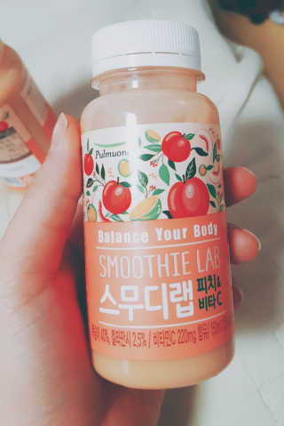 풀무원 스무디랩 피치&비타 — 4.5점을 준 리뷰어가 2017년 11월 올린 사용 사진