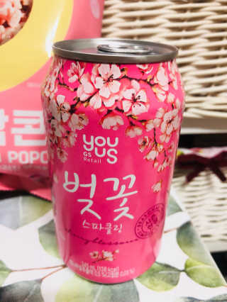 GS25 벚꽃 팝콘 + 벚꽃스파클링 + 벚꽃 청포도 에이드 — 5점을 준 리뷰어가 2018년 3월 올린 사용 사진