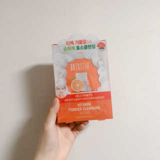 비알티씨 V10 파우더 클렌징 티백 2종 — 3점을 준 리뷰어가 2019년 2월 올린 사용 사진