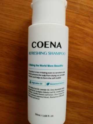코에나샴푸 자연유래 식물성 코에나 샴푸 50ml — 4.5점을 준 리뷰어가 2020년 4월 올린 사용 사진