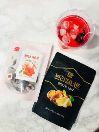 장수농가 브라질너트, 히비스커스 — 5점을 준 리뷰어가 2018년 7월 올린 사용 사진