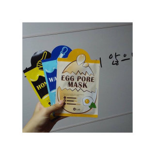 더블유랩 물광 마스크팩, 꿀광 마스크팩, 계란 마스크팩 — 5점을 준 리뷰어가 2016년 8월 올린 사용 사진