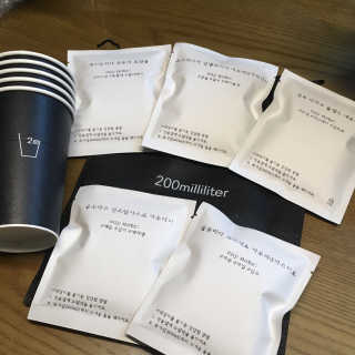 200ml 스페셜티 커피 드립백 프리미엄 패키지 샘플러 — 5점을 준 리뷰어가 2019년 10월 올린 사용 사진
