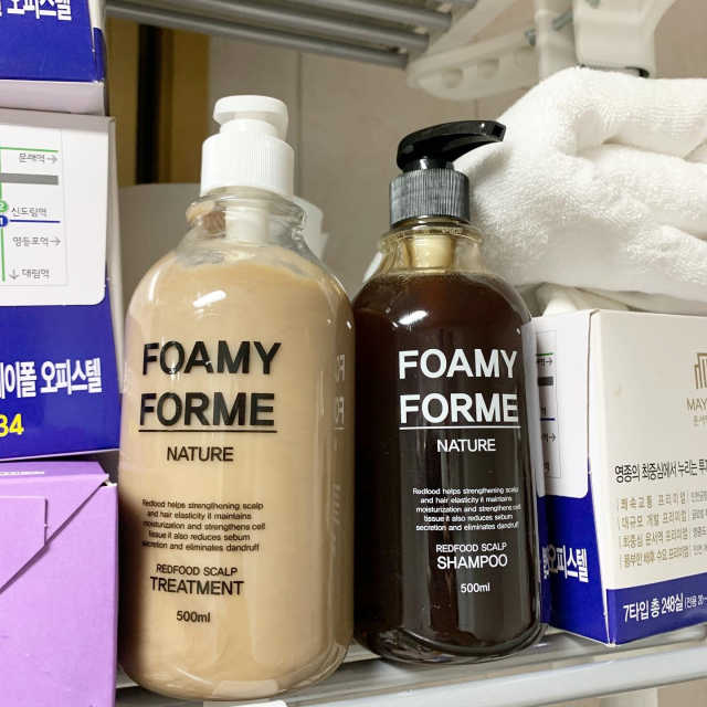 포미포미 레드푸드 스칼프 탈모 샴푸 + 트리트먼트 SET 리뷰 사진