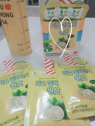 장수농가 리얼깔라만시 원샷 50ml 10팩+보틀 — 4점을 준 리뷰어가 2019년 5월 올린 사용 사진