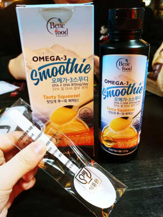 오메가-3스무디 [오메가스무디] 짜먹는 오메가3 DHA 임산부 어린이 — 4점을 준 리뷰어가 2019년 3월 올린 사용 사진