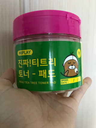 미플레이 진짜 티트리 토너 패드 — 5점을 준 리뷰어가 2018년 11월 올린 사용 사진