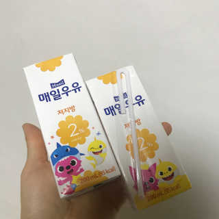 매일우유 멸균 매일우유 저지방 2프로 멸균 핑크퐁 에디션 6입 — 5점을 준 리뷰어가 2017년 12월 올린 사용 사진