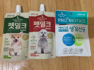 [빙그레] 에버그로 생유산균 1봉（10포입）+펫밀크2팩 — 3점을 준 리뷰어가 2019년 5월 올린 사용 사진
