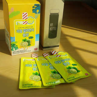 장수농가 리얼깔라만시 원샷 50ml 10팩+보틀 — 5점을 준 리뷰어가 2019년 5월 올린 사용 사진