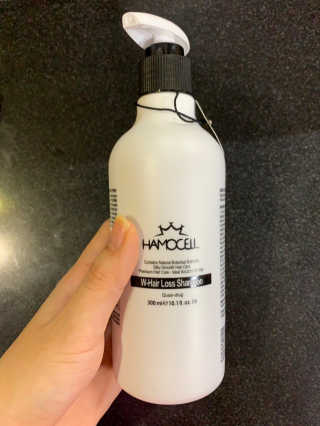 HAMOCELL 더블유 헤어 로스 샴푸 — 4점을 준 리뷰어가 2019년 2월 올린 사용 사진