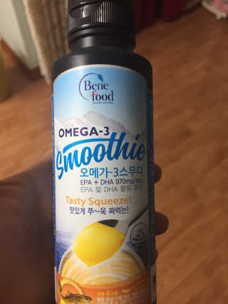 오메가-3스무디 [오메가스무디] 짜먹는 오메가3 DHA 임산부 어린이 — 3.5점을 준 리뷰어가 2019년 3월 올린 사용 사진