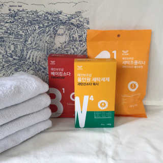 레인보우샵 올인원세탁세제,베이킹소다 스틱포6개입+세탁조클리너 — 4.67점을 준 리뷰어가 2018년 3월 올린 사용 사진