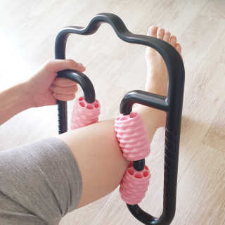뭅뭅 바디핏레그롤러 종아리 허벅지 하체 마사지기 — 5점을 준 리뷰어가 2019년 10월 올린 사용 사진