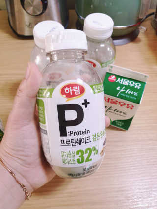 하림 P+ 닭가슴살 프로틴 쉐이크 — 5점을 준 리뷰어가 2019년 6월 올린 사용 사진