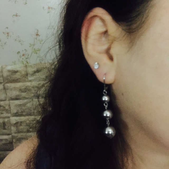 폭스타일 트리블 볼 귀걸이 리뷰 사진