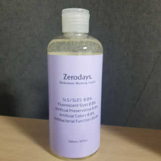 제로데이즈 천연 주방전용세제 + 여성속옷세제 — 4.5점을 준 리뷰어가 2020년 1월 올린 사용 사진