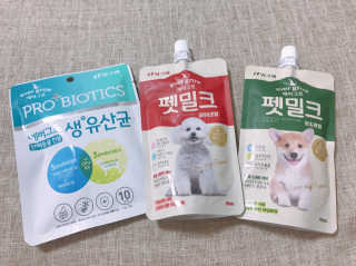 [빙그레] 에버그로 생유산균 1봉（10포입）+펫밀크2팩 — 4점을 준 리뷰어가 2019년 3월 올린 사용 사진