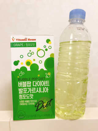 비타민하우스 버블팝 다이어트 발포가르시니아 청포도/복숭아 — 4.67점을 준 리뷰어가 2017년 6월 올린 사용 사진
