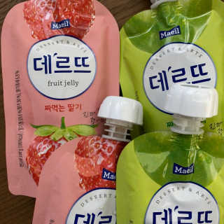 데르뜨 떠먹는 과일 3종, 짜먹는 과일 2종 총 10개 체험 — 4점을 준 리뷰어가 2020년 3월 올린 사용 사진